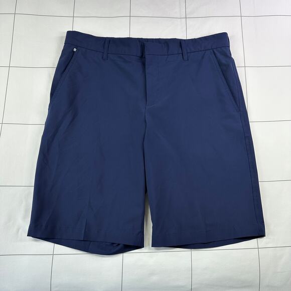 J Lindeberg Shorts Mens 33 Blue True Regular Micro Stretch Golf Performance Tech - Picture 1 of 13